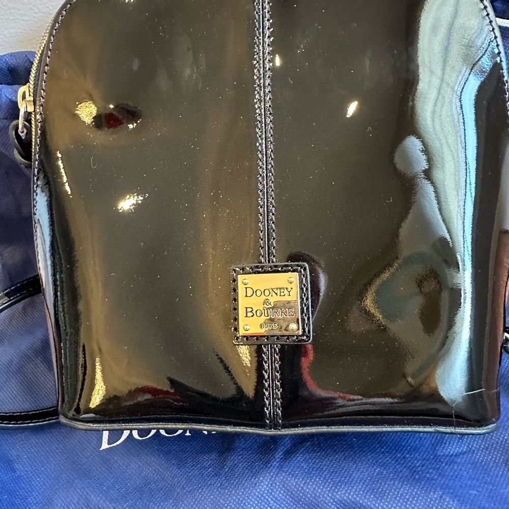 Dooney & Bourke Black Patent Leather Crossbody Bag